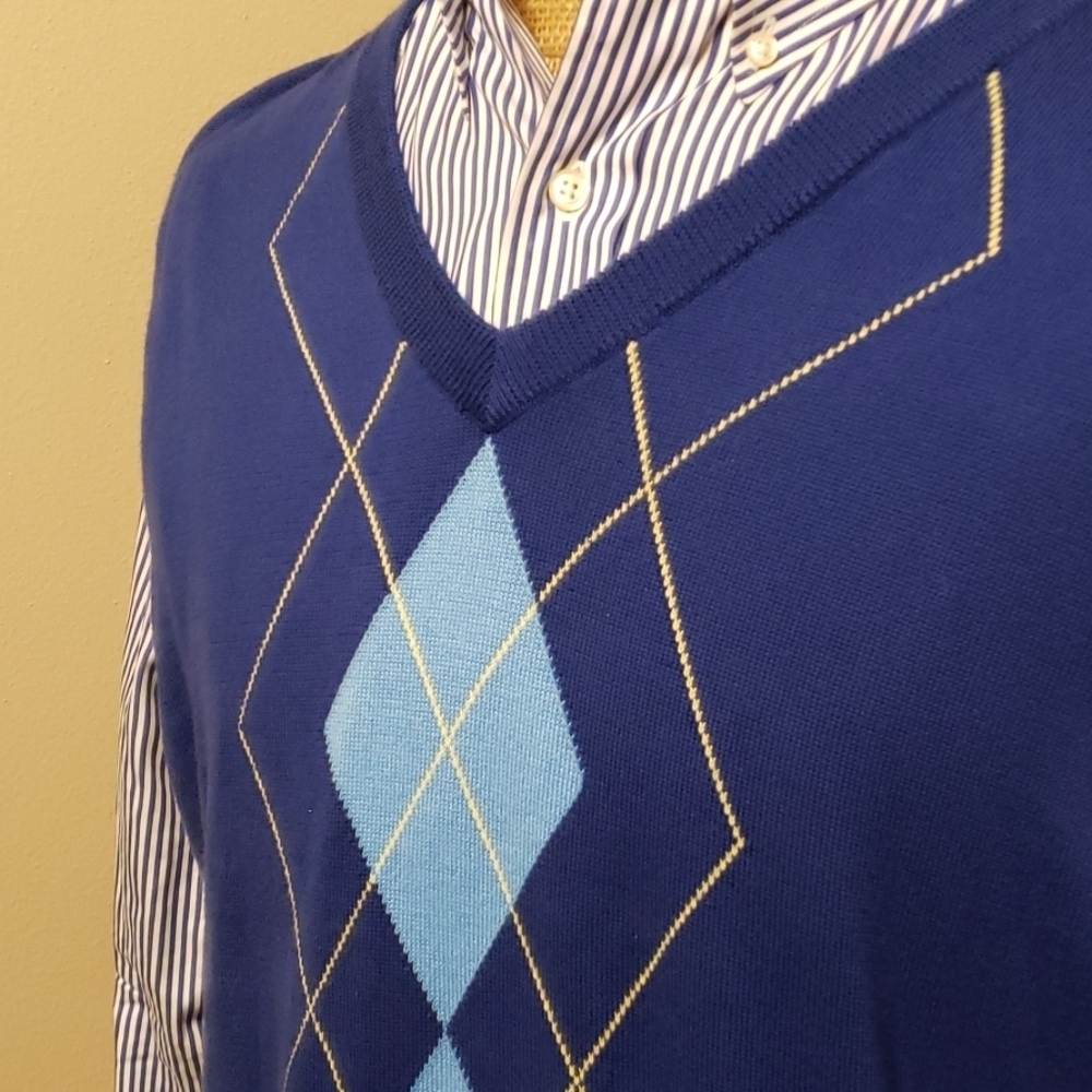 Brooks brothers suprima cotton argyle sweate vest